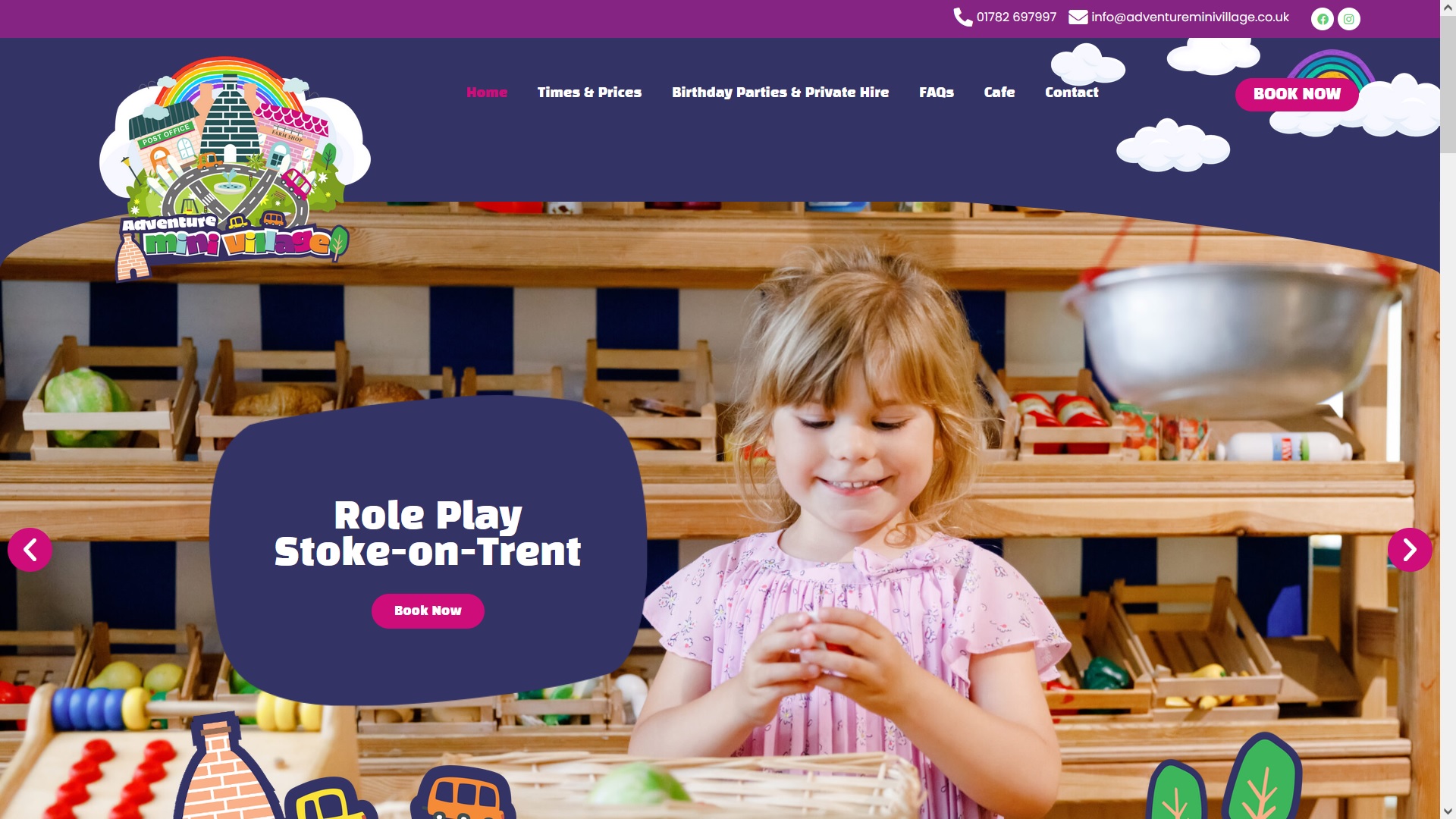 image of the Adventure Mini Village website
